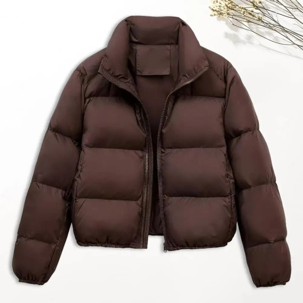 Reversjacke, einfarbige Jacke, winddicht, gepolstert, Daunenmantel mit Stehkragen für Herren und Damen, schmale Passform, Outdoor-Jacke für den Winter.