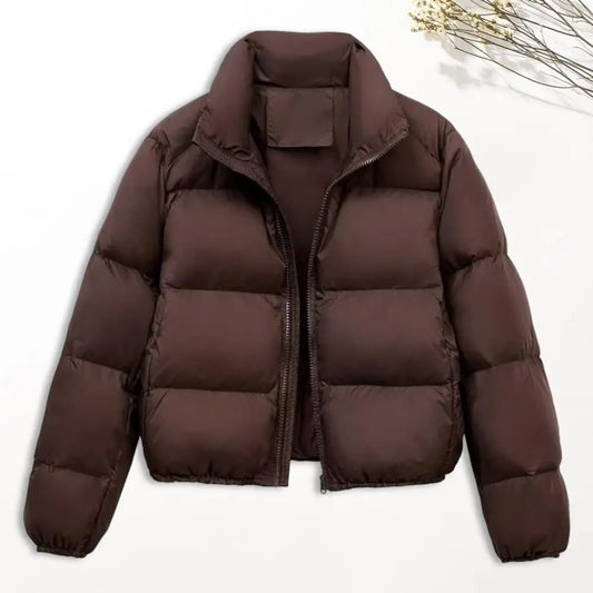 Reversjacke, einfarbige Jacke, winddicht, gepolstert, Daunenmantel mit Stehkragen für Herren und Damen, schmale Passform, Outdoor-Jacke für den Winter.