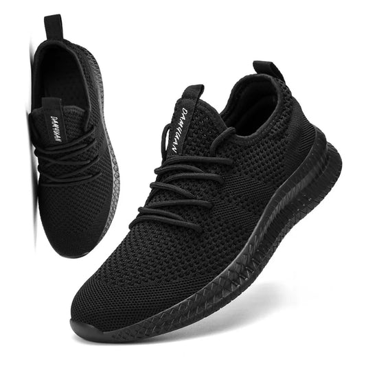 Fujeak Ultralight Running Shoes for Men Casual Breathable Mesh Sneakers Anti-slip Fashion Solid Colour Men's Shoes Plus Size 46.