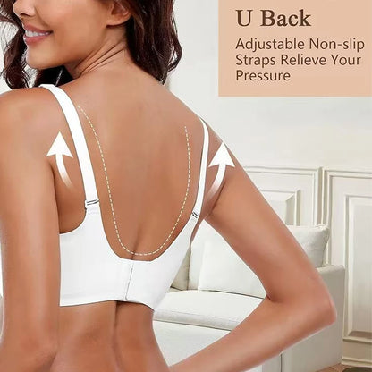 Women's Push Up Soft Bra Removable Padded Non Wired Bra Comfort Seamless Full Coverage Everyday Bra Underwear For Women.