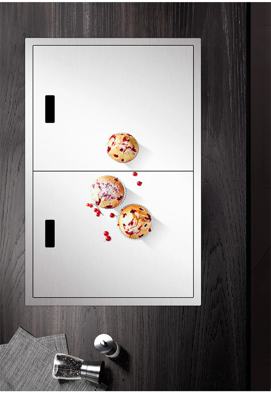 ASRAS New kitchen Sink Double Cover hidden Single Large Size 304 Stainless Steel 4mm Thickness Handmade Brushed kitchen Sink