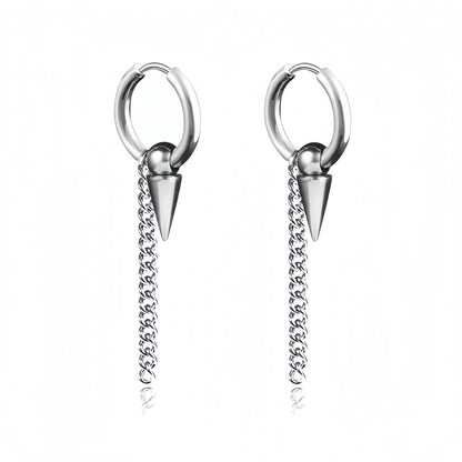 Long Hanging Crosses Leaves Pendants Hoops Woman Earrings Man Vintage Stainless steel Hip Hop Ear Piercing Jewelry Accessories