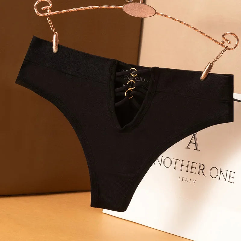 Women's Sexy Panty Seamless Thong Female Intimate Clothes Low Rise Comfort Underwear Lady's Soft Underwear Solid Color Lingerie.