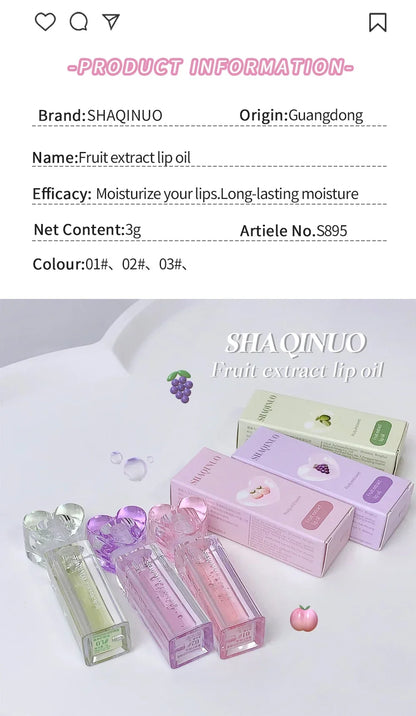 Plumping Jelly Lip Gloss Lasting Moisturizing Transparent Lip Oil Water Light Mirror Peach Lipstick Women Lips Makeup Cosmetics.