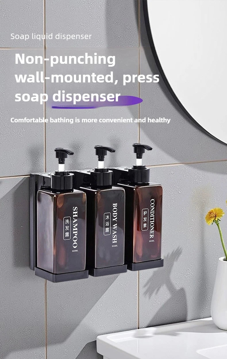 300 ml Hotel-Seifenspender zur Wandmontage, nachfüllbarer Shampoo- und Spülungsspender, für Badezimmerbedarf, Hotelparty