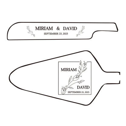 Personalised Wedding Cake Knife Shovel Custom Bride Gift Gold/Silver Cutting Server Set Engraved Birthday Party Cake Dinner Deco.
