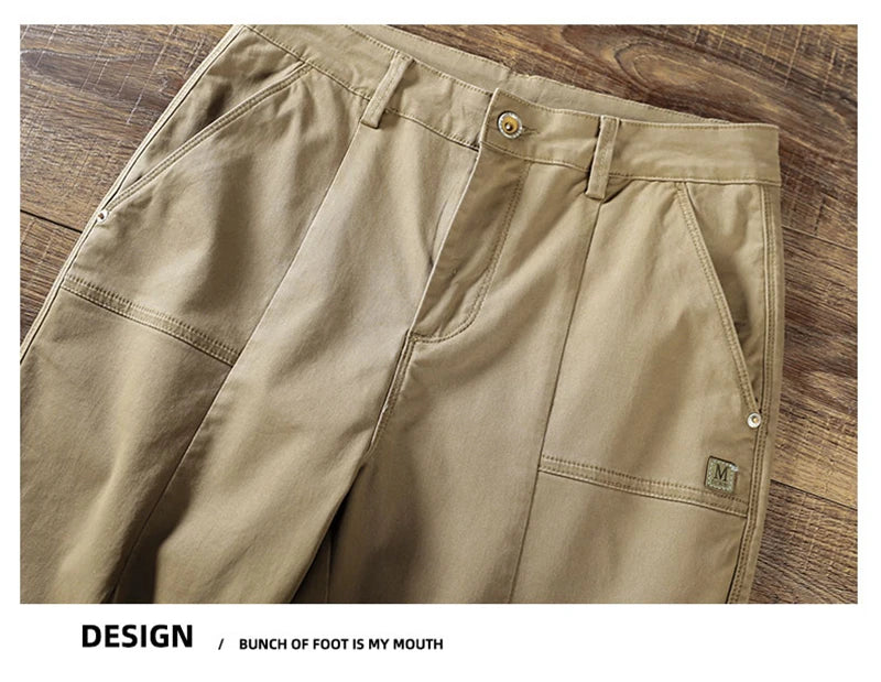 97% Cotton Men Casual Trousers Solid Color Slim Fit Men's Pants New Winter Autumn High Quality Classic Business Pant Male.