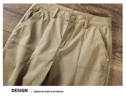 97% Cotton Men Casual Trousers Solid Color Slim Fit Men's Pants New Winter Autumn High Quality Classic Business Pant Male.