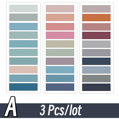 2400S Transparent Bunte Index Kreative Notizblöcke Büro Schule Schreibwaren Selbstklebende Aufkleber Haftnotizblöcke.