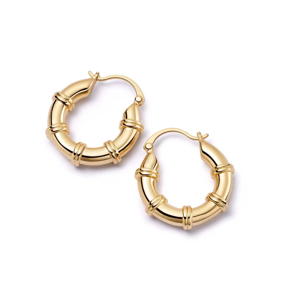 20mm Stainless Steel Hoop Earrings for Women Smooth Metal Round Chunky Ear Buckle Huggie Earrings Jewelry Accessories Wholesale.
