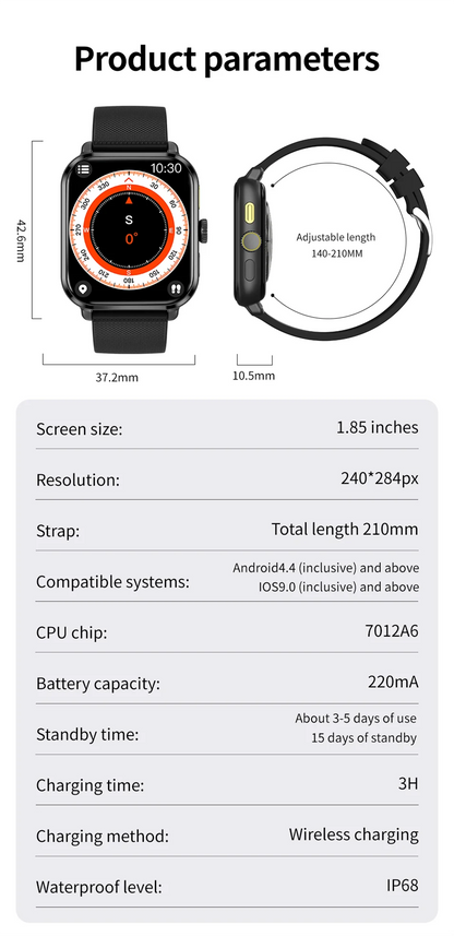 New 1.95" Smart Watch women Voice Call Heart rate Blood Pressure Custom Watches dial GPS Sport trajectory Smartwatch Men Women.