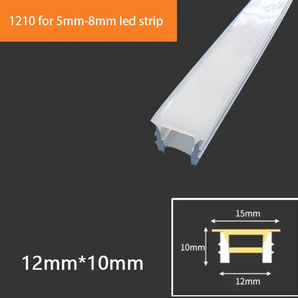 DIY Recessed LED Neon Tube Silicone Gel Covering Flexible Embedded Soft Diffuser Linear White 1M-15M for COB 5050 2835 LED Strip