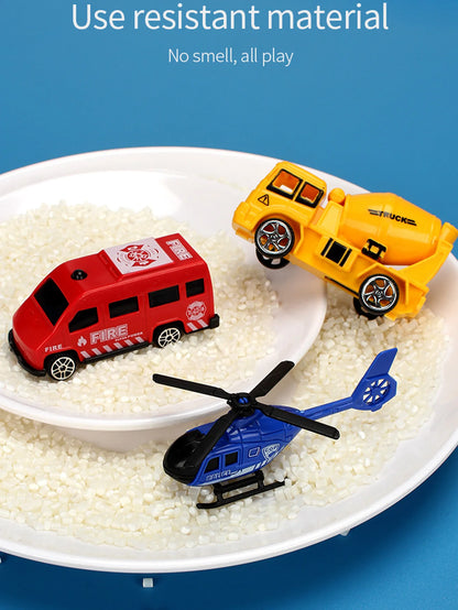 Parking Track Car Children Toys Police Cars Fire Engines Engineering Vehicle Ramp Road Construction Inertial Sliding Track Games.