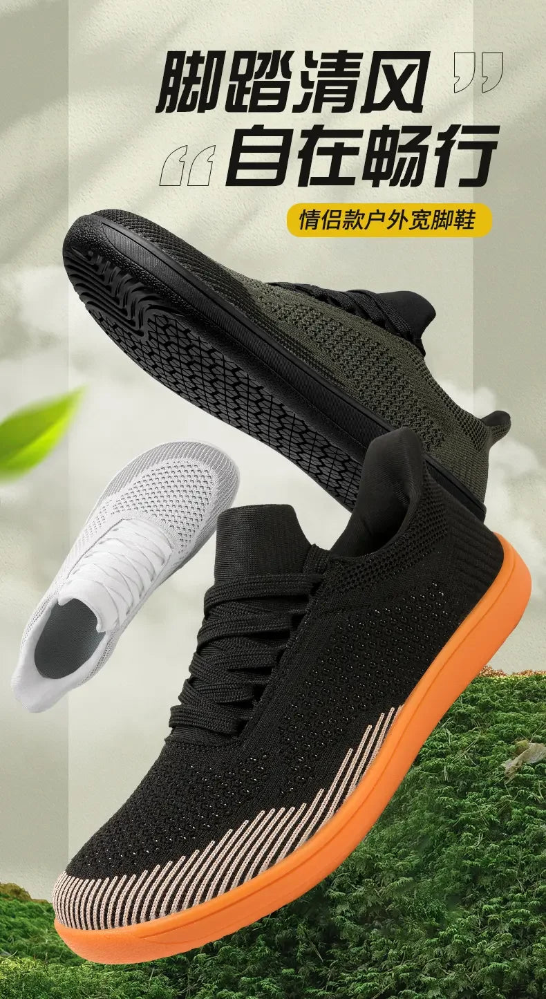 Sommer Breite Schuhe Männer Barfuß Breite Kappe Weichen Sohlen Outdoor Jogging Lace Up Casual Sneaker Atmungsaktive Laufschuhe Tenis Jeans.