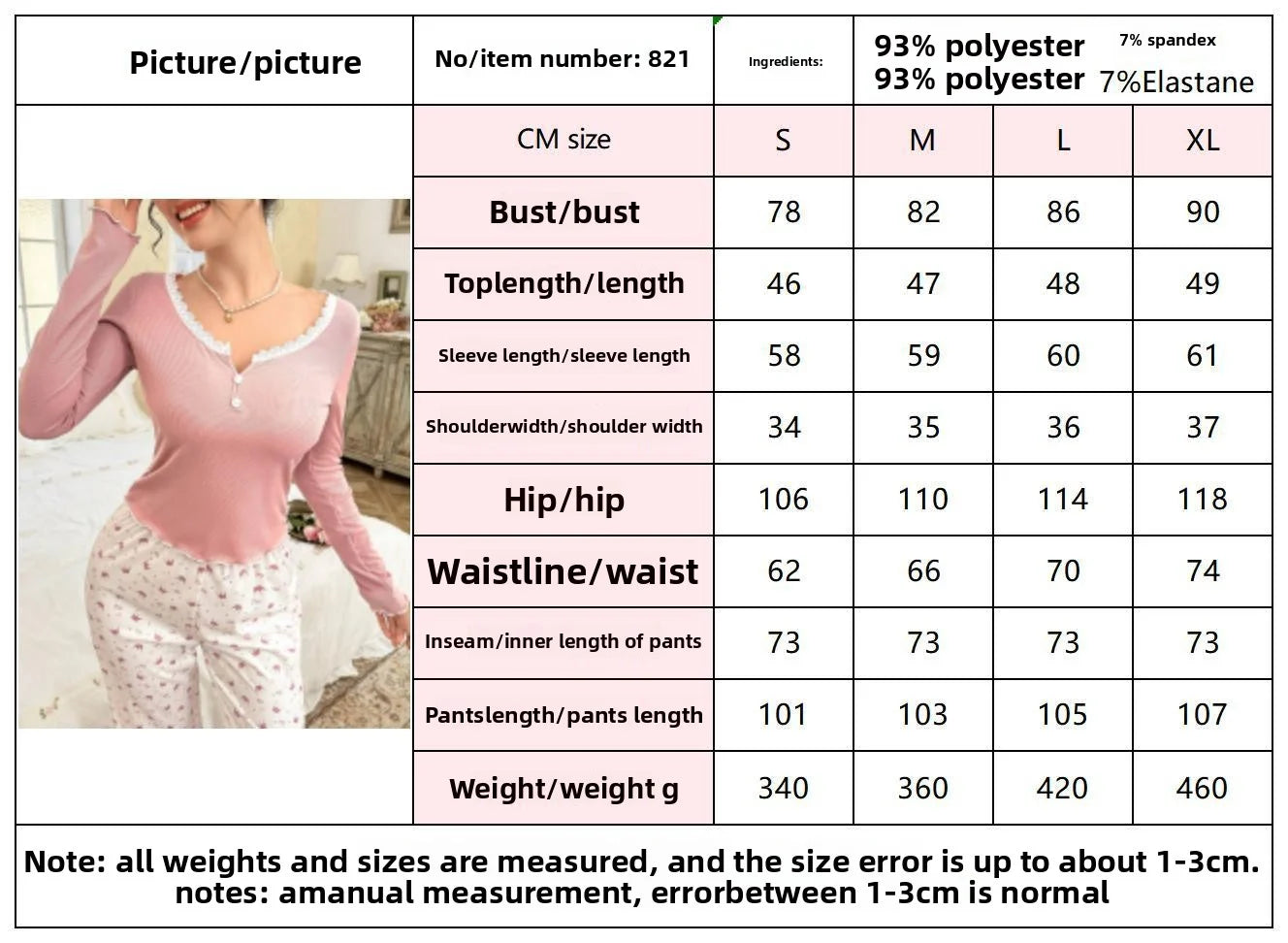 Autumn Winter Pajamas Set for Women Sleepwear Long Sleeve T-shirt with Long Trouses Set Homewear Femme Loungewear.