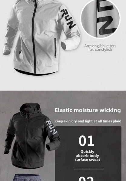 Men's Sportswear Set Quick-Dry Running Clothes Fitness Wear Morning Run Clothing Spring Autumn Basketball Training Jacket.