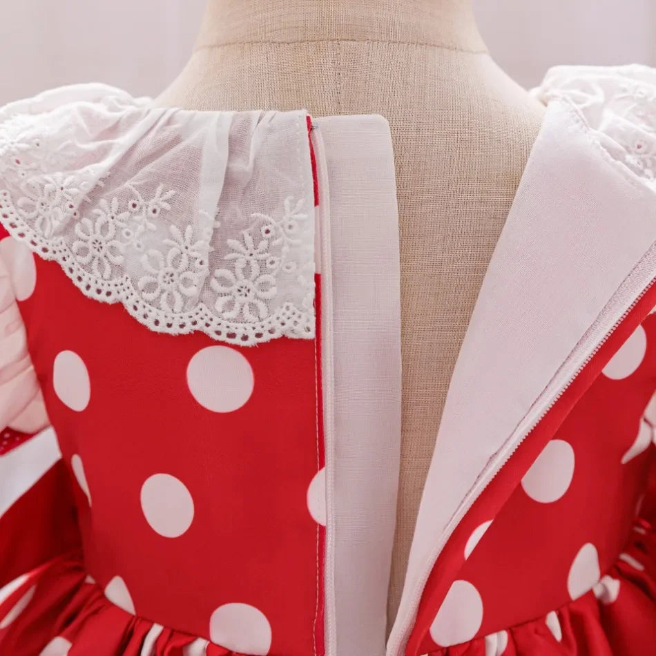 Mascha und Bär Lolita Mädchen Partykleid Barbie Pink Maid 1. Geburtstag Prinzessin Kleider für Kinder Spitze Weihnachtskostüme ASQ03.