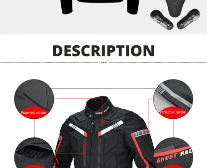 Waterproof Motorcycle Jacket Pant Suit Cold-proof Motorbike Jacket Men Motocross Riding Clothing CE Protective Gear Size M-5XL