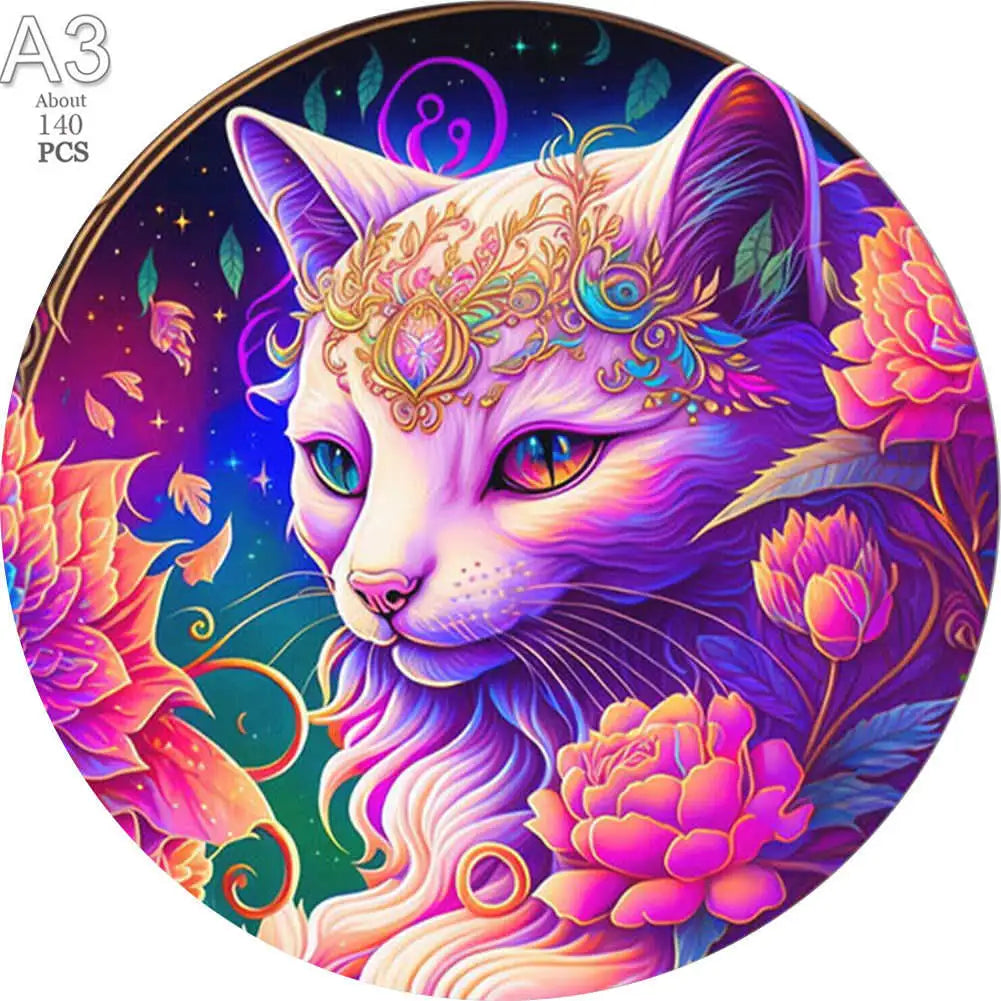 Giraffe Wooden Animal Puzzle Medium Difficulty Wood Jigsaws for Kids Adults Dragonfly Jigsaw Interesting Intelligent Toys