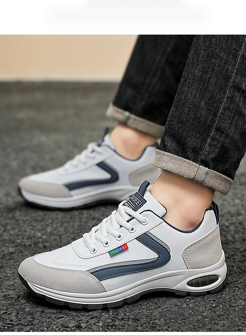 Men's Trendy Sports Shoes Lightweight Breathable Modern Non Slip Shoes Suede Detailing Outdoor Stylish Daily Wear Men Sneakers.