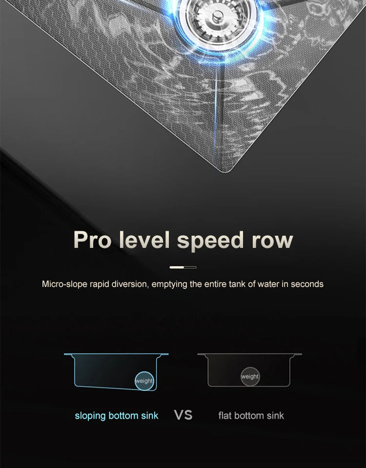 Waterfall Sink Large Single Slot Stainless Steel Kitchen Sink Embossed Washbasin Under The Basin Installation For Kitchen