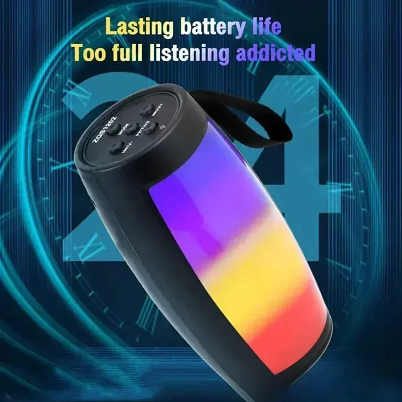 2025 Wireless Portable Bluetooth Speakers LED Lights MP3 Loudspeaker KTV Outdoor TF Car Audio Gift Wireless Sound Box Subwoofer.