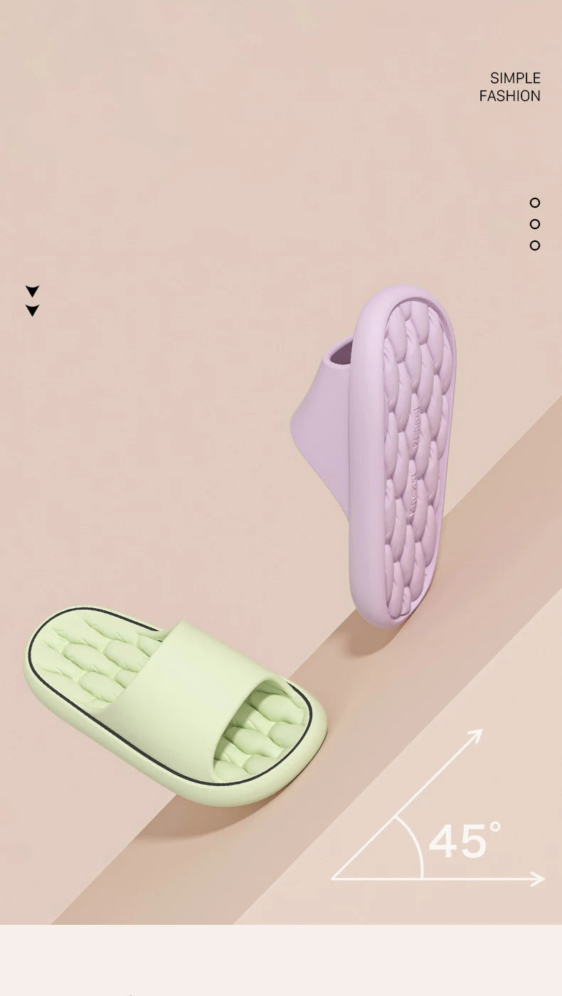 Super Light Soft Slippers Simple Fashion Slides EVA Elastic Shoes Colorful Sneakers In Door Bathroom Flip Flops.