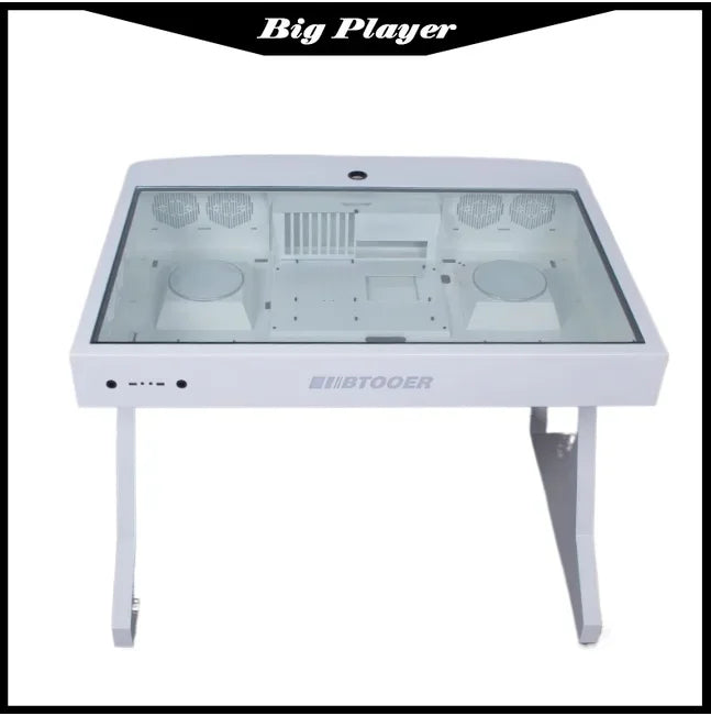 Computergehäuse für große Spieler, All-in-One-Tisch, hochwertiger Desktop, vollständig transparent, großes Gehäuse, cooler wassergekühlter Sci-Fi-Spieltisch