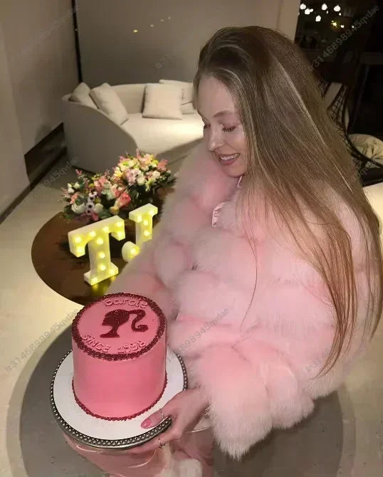 Damen Pelzmantel Damen Fuchspelzmantel Natürlicher Fuchsmantel Damen Werbeartikel Original echte europäische und amerikanische Modelle