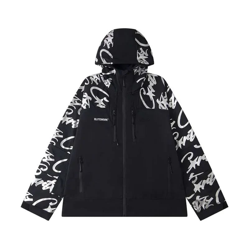 Cort winddichte, wasserdichte, reflektierende Jacke, Street-Style-Herren-Oberbekleidung, neue Ankunft, modischer Promi-geprüfter Mantel.
