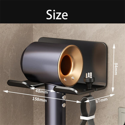 Badezimmer Organizer Haartrockner Glätteisen Halter Aluminiumlegierung Ständer Nagelfreie Regale für Wand Waschraum Lagerregal Regal
