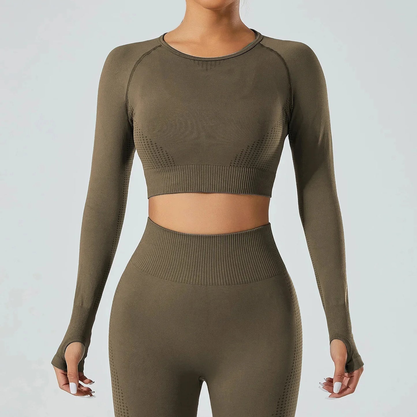 Seamless Cross-Border Running Sports Top Breathable Fitness Jacket Training Quick-Dry Outerwear Long Sleeve Yoga Wear For Women