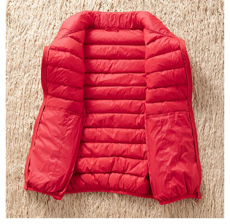 12 Farben 90% weiße Enten Daunen Frauen ärmellose Jacken 2023 Neuankömmlinge weibliche ultraleichte packbare Weste Frauen Mäntel