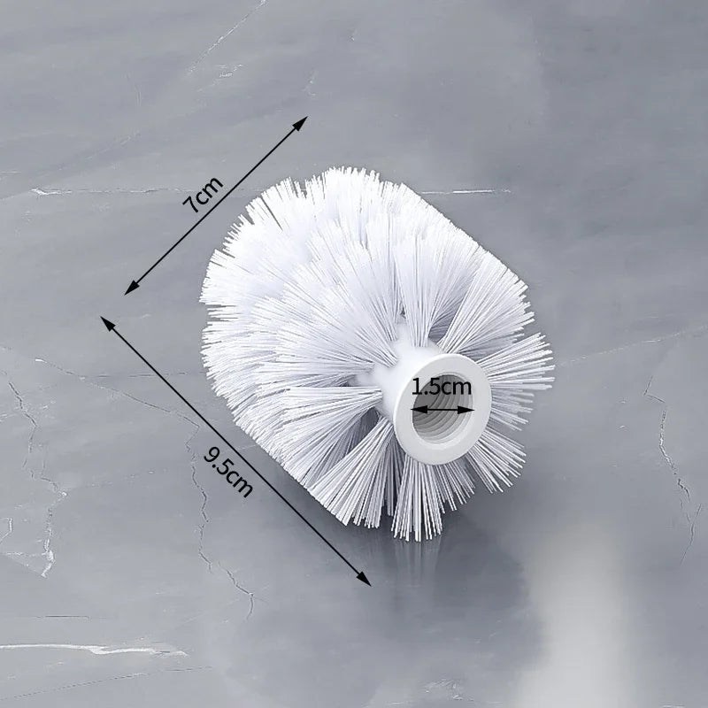 1 Stück weiße und schwarze Kopf Ersatz-Toiletten bürste-ideal für die Reinigung von Hygiene werkzeugen für die Badezimmer reinigung