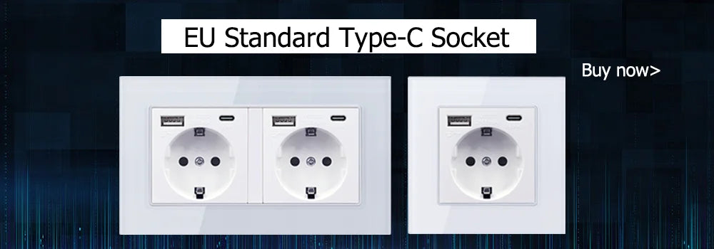 Eiomr eu standard steckdose, einfach und doppelt 220v 16a weiß schwarz pc panel eu steckdose, wand usb typ c stecker steckdose für zu hause.