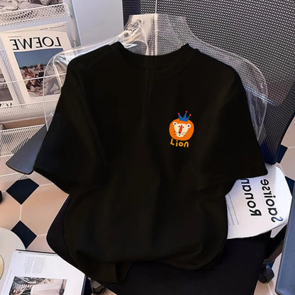 Weißes Plus-Size-Kurzarm-T-Shirt mit positiver Schulter, weiblich, halbärmelig, 2025, neues explosives Design, Sommer-Tops, lockeres T-Shirt.