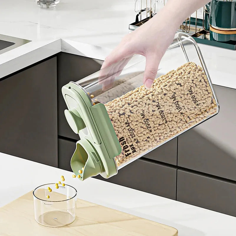 1600ml Rice Bucket Flour Container, Sealed Anti-Insect Storage Jar, Kitchen Grain Storage Box, Moisture-Proof Food Storage Bin.