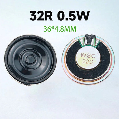 2PCS 0.5W  32R Speaker  32 Ohm Loud Speaker Diameter  23mm 28mm  36mm 40mm 50mm 57mm Loudspeaker.