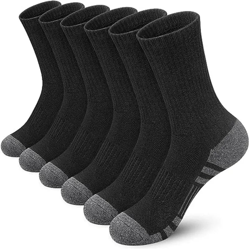 6/12 Pairs Men's Outdoor Gym Socks High Quality Comfortable Soft Ground-Gripping Football Large Size New Style.