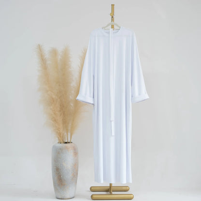 2023 Autumn Winter Knitted Dress Muslim Women Abaya Female Arabic Turkey Modest Dresses New Warm Long Robe Islam Clothing.