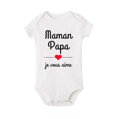 Mama Papa ICH Liebe Sie Baby Bodys Mütter Tag Infant Outfit Vatertag Neue Geboren Jungen Mädchen Kleidung Mütter Tag vatertag Geschenk.