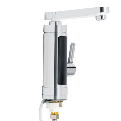 3000W Electric Instantaneous Hot Water Tap LED Stainless Steel Faucet with Digital Display Bathroom Kitchen Cold Heating Faucet