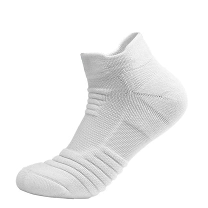 6/3/1 Pairs New Men Sports Running Fitness Flight Short Tube Socks Women's Towel Bottom Basketball Socks Solid Color Black Socks.