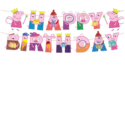 Cartoon Peppaed Schweine Geburtstag Party Dekoration George Seite Pappteller Einweg Geschirr Ballon Für Kind Event Liefert