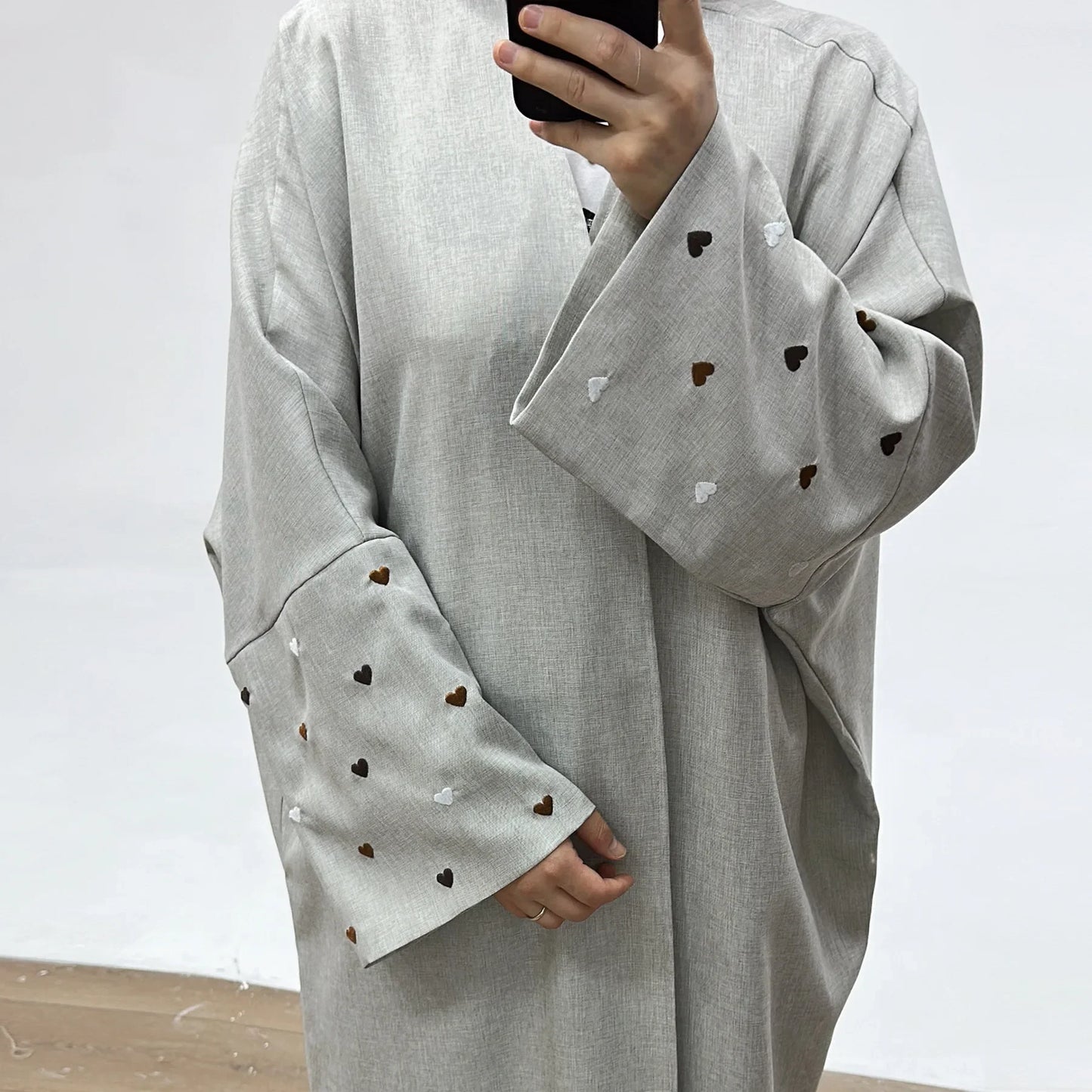 2025 Ramadan Eid Open Butterfly Moon Heart Modest Kimono Abaya Dubai Turkey Muslim Dress Abayas for Women Kaftan Kebaya Caftan.