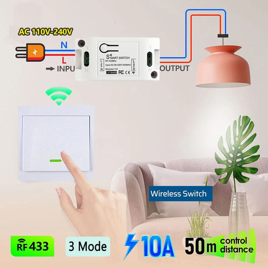 CENFAYA 433 Mhz Drahtlose Fernbedienung Lichtschalter AC 110 V 230 V 220 V Empfänger Modul 1 2 3 Gang Wand Panel Sender EIN/AUS.
