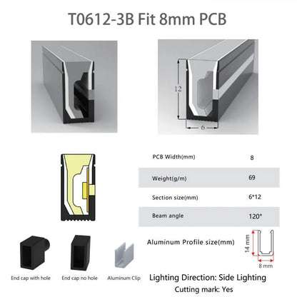 LED Silicone Tube Flexible Neon Soft Lights For SK6812 WS2812B WS2811 DIY Christmas Holiday Decoration Strip Light Tape Rope