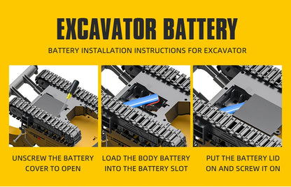 Alloy Rc Excavator Truck Toy Kids Remote Control Engineering Trucks Electric Vehicle Machine Games for Kids Boys Birthday Gifts.