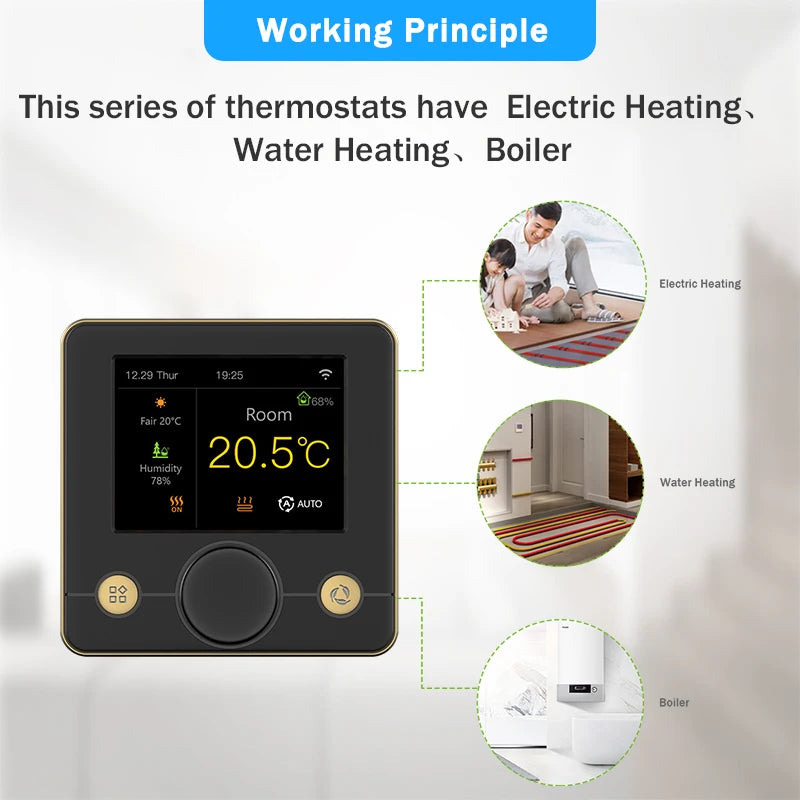 Tuya Wifi Heating Thermostat Smart Thermostat Gas Boiler  Floor Heating Termostato Digital Temperature Controller Smart Life Ale.