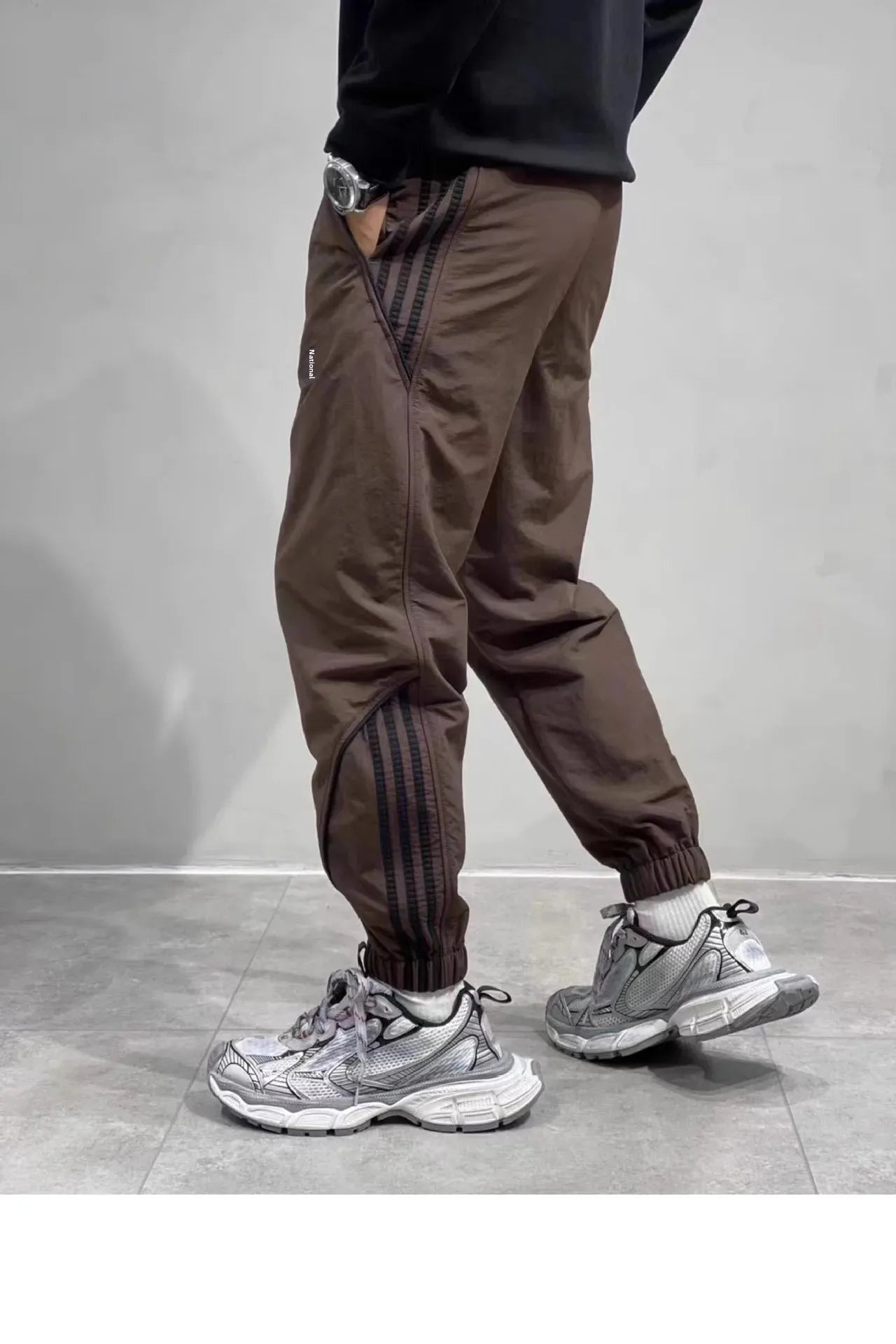 2024 Spring Autumn Men's Long Pants Loose Fit Plus Size Casual Nine Point Plus Size Harem Workwear Bunded Pants Men.